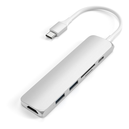 USB-Хаб Satechi Slim V2 Multiport Adapter с USB-C (ST-SCMA2)